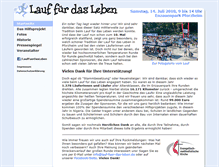 Tablet Screenshot of lauf-fuer-das-leben.de